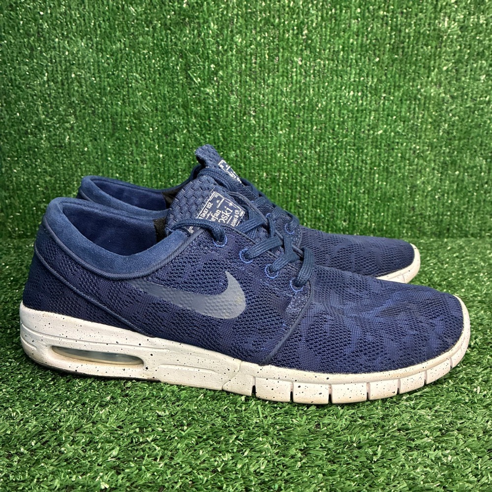 Nike SB Stefan Janoski Max Mesh Speckled Sole Skateboarding Navy Mens Size 9.5